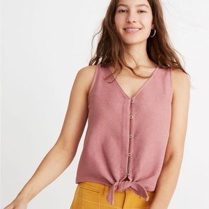 Madewell Button-Front Tie Tank Top